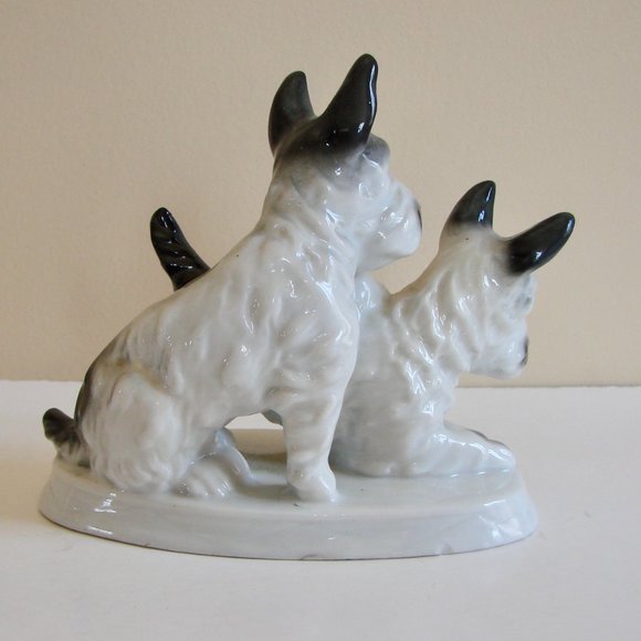 Scottish Terriers Scottie Schnauzer Dogs Figurine 7117 Carl Scheidig Germany - Picture 6 of 11
